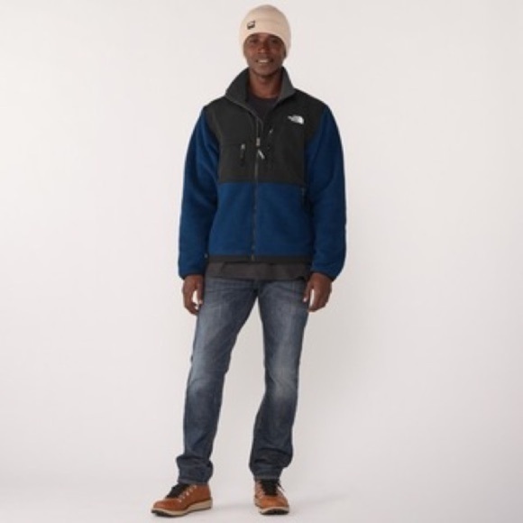 The North Face Retro Denali Black and Blue fleece full zip Jacket - Picture 1 of 16